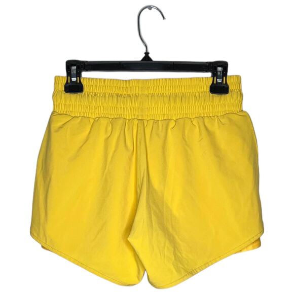 Albion Mustard Lunge Shorts High Waisted Stretch Running Workout Yellow Small - Picture 7 of 8